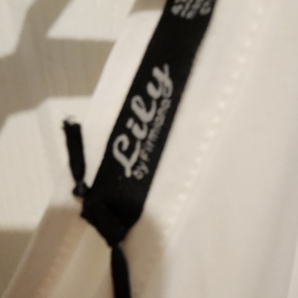 Lily White Dress with Blue Accents - Picture 4 of 7